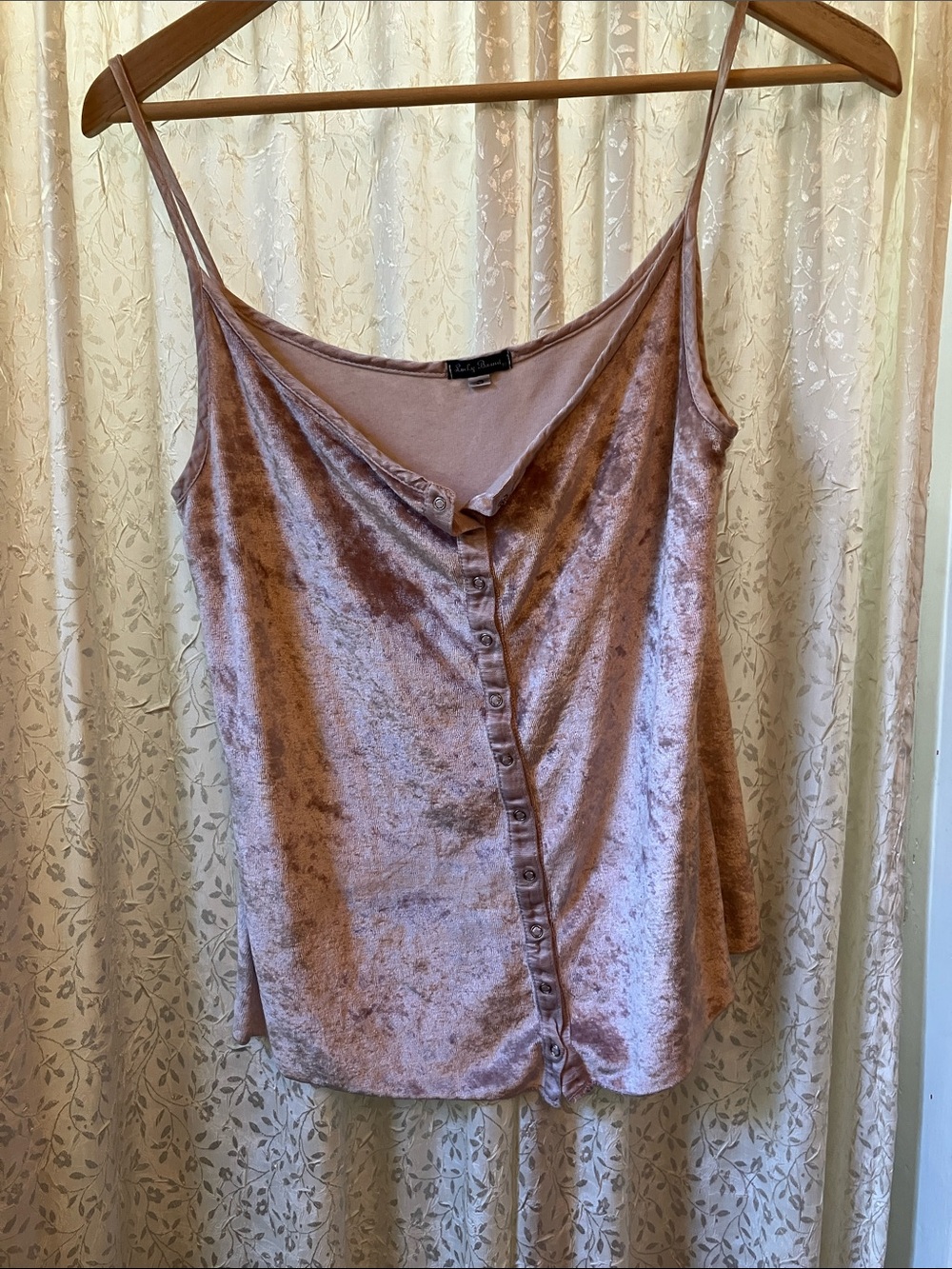 Vintage nineties lucky brand panne velvet top size small